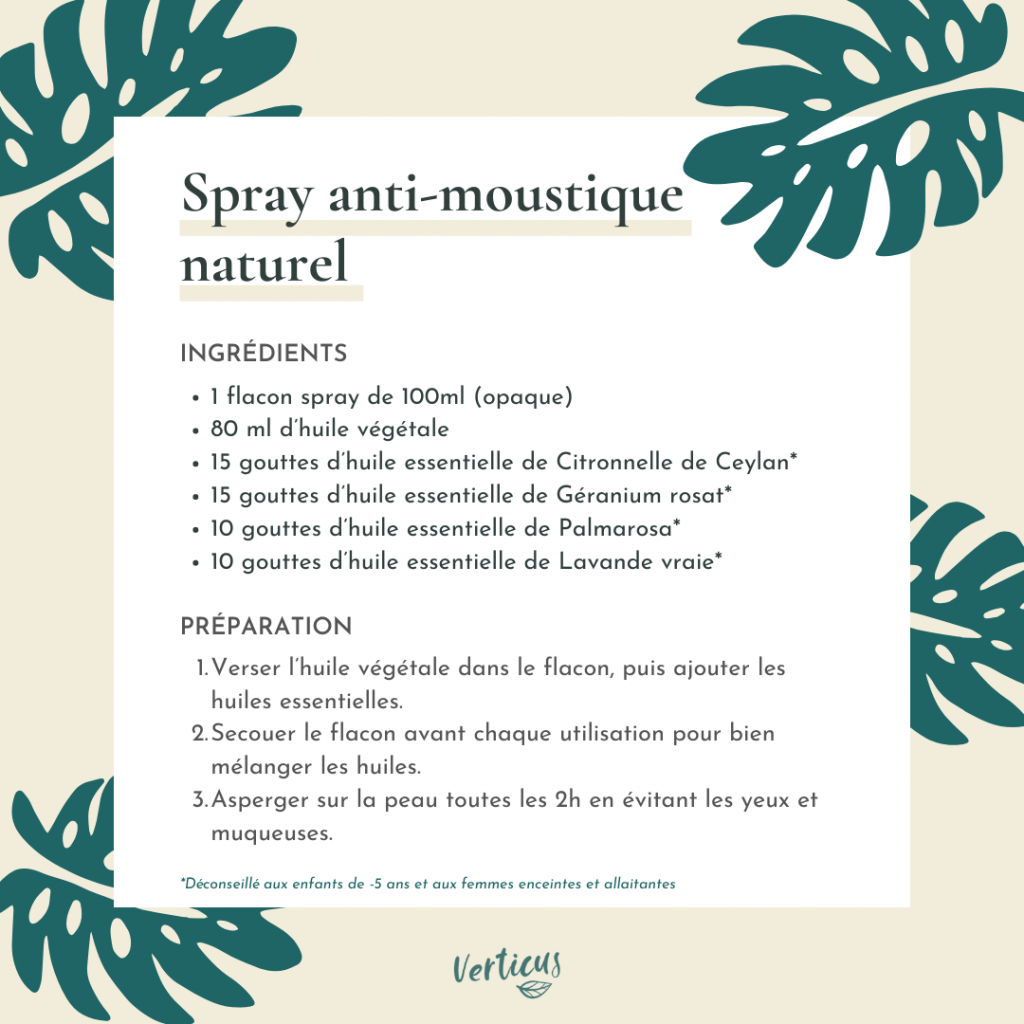Recette DIY : spray anti-moustique naturel aux huiles essentielles