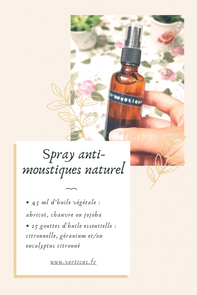 Spray anti-moustique maison aux huiles essentielles